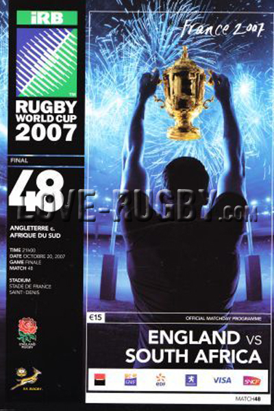 2007 England v South Africa  Rugby Programme